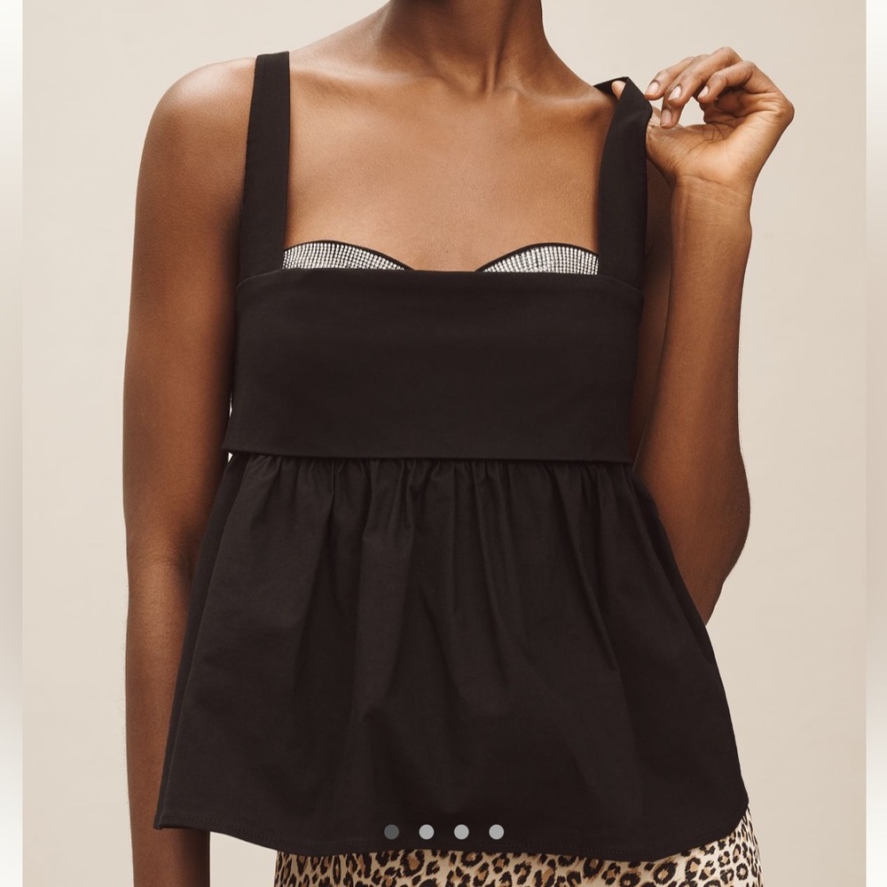 Maeve Peek-A-Boo Square Neck Empire Top